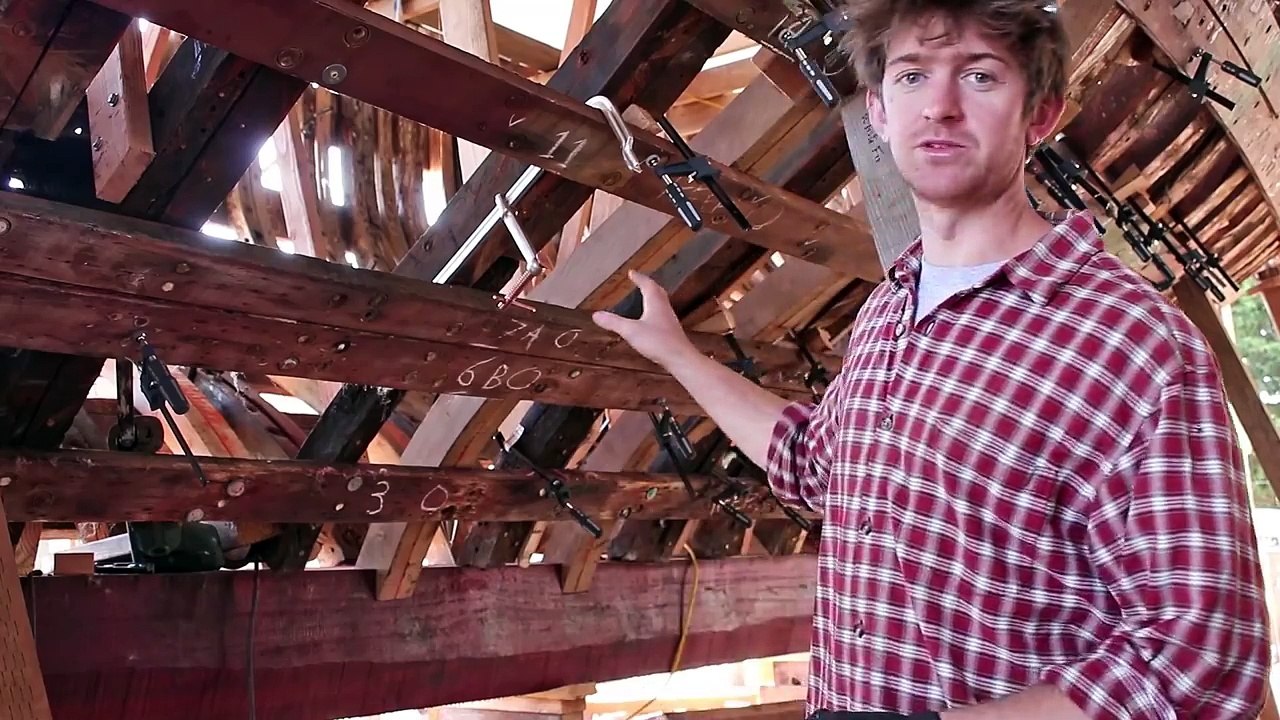 Bedding Wooden Boat Frames / Packing Up Shop! - Rebuilding Tally Ho EP31