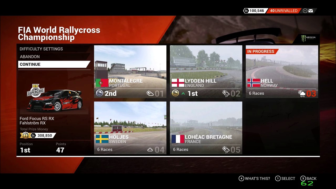 DiRT 4 Fly Cam FIA World RallyX Champs Qual Q2 Hell Norway