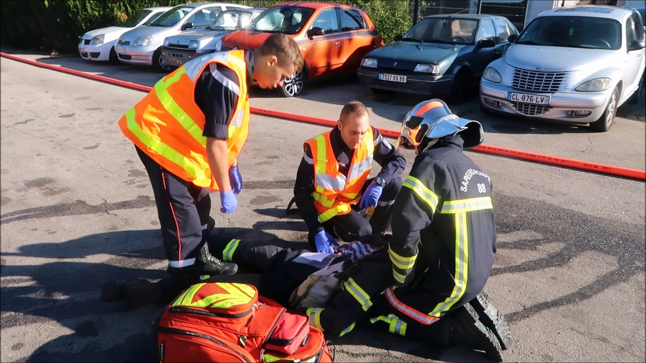 Manoeuvres des pompiers à Saint Dié