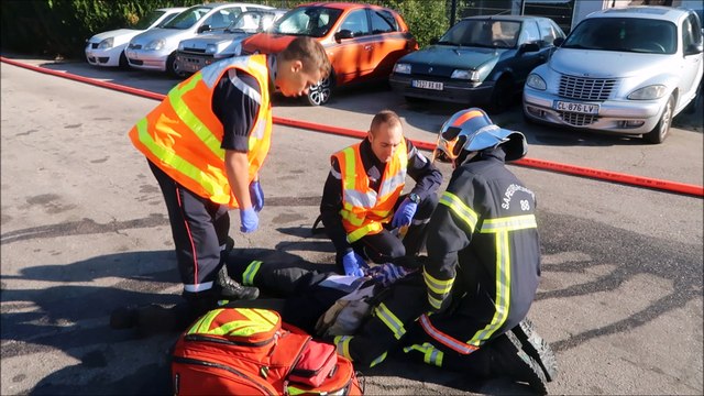 Manoeuvres des pompiers à Saint Dié