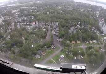 Coast Guard Flight Assesses Flood Damage in North Carolina's New Bern