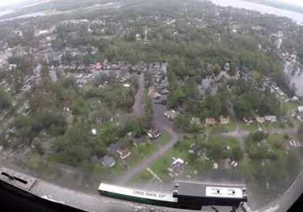 Coast Guard Flight Assesses Flood Damage in North Carolina's New Bern