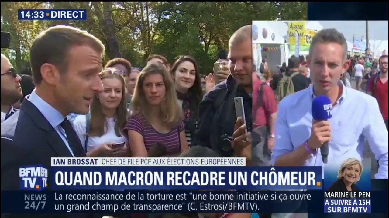"C'est un méprisant de la République." Ian Brossat (PCF) juge "insupportables" les propos de Macron à l'égard du jeune chômeur