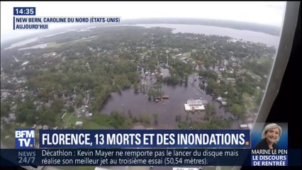 Download Video: Les images aériennes et au sol des dégâts en Caroline du Nord, après le passage de Florence