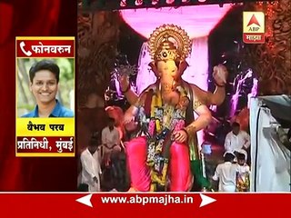 बाप्पा माझा | मुंबईत लालबाग परिसरात मुसळधार पाऊस, लालबागच्या राजाच्या भक्तांची तारांबळ