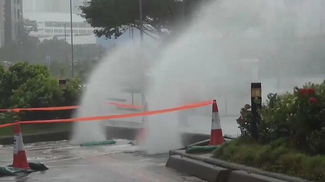 Wirbelsturm Mangkhut wütet in Hongkong