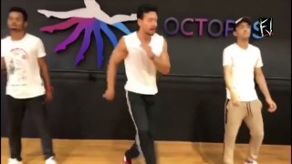 Tigershroff falling around the middle of soty2 song rehearsal with Piyush bhagat