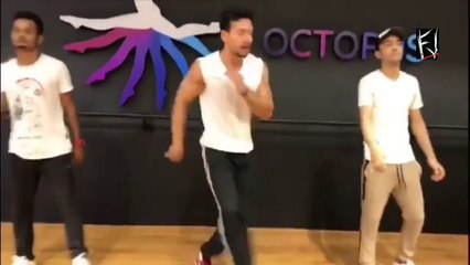 Tigershroff falling around the middle of soty2 song rehearsal with Piyush bhagat