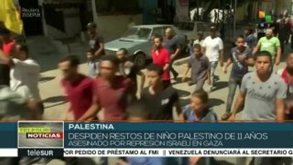 Realizan funeral de joven palestino asesinado en Gaza