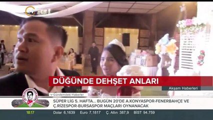 Düğünde dehşet anları kamerada