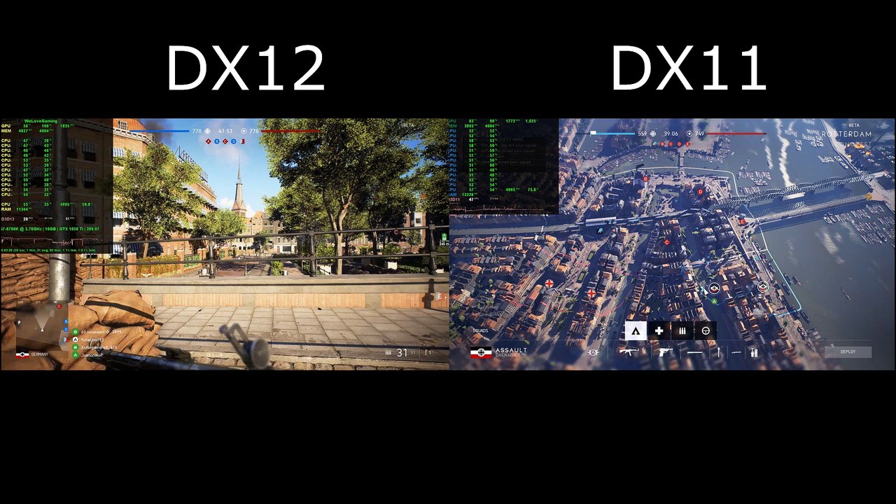 BF5 DX11 vs DX12 fps test GTX 1050Ti