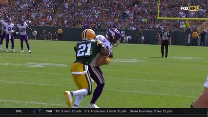 Cousins remains calm under pressure to sling 16-yard pass to Thielen