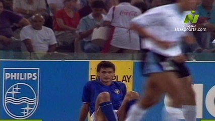 الشوط الاول مباراة ايطاليا و الاوروغواي 2-0 ثمن نهائي كاس العالم 1990