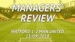 Watford 1-2 Manchester United - managers' review