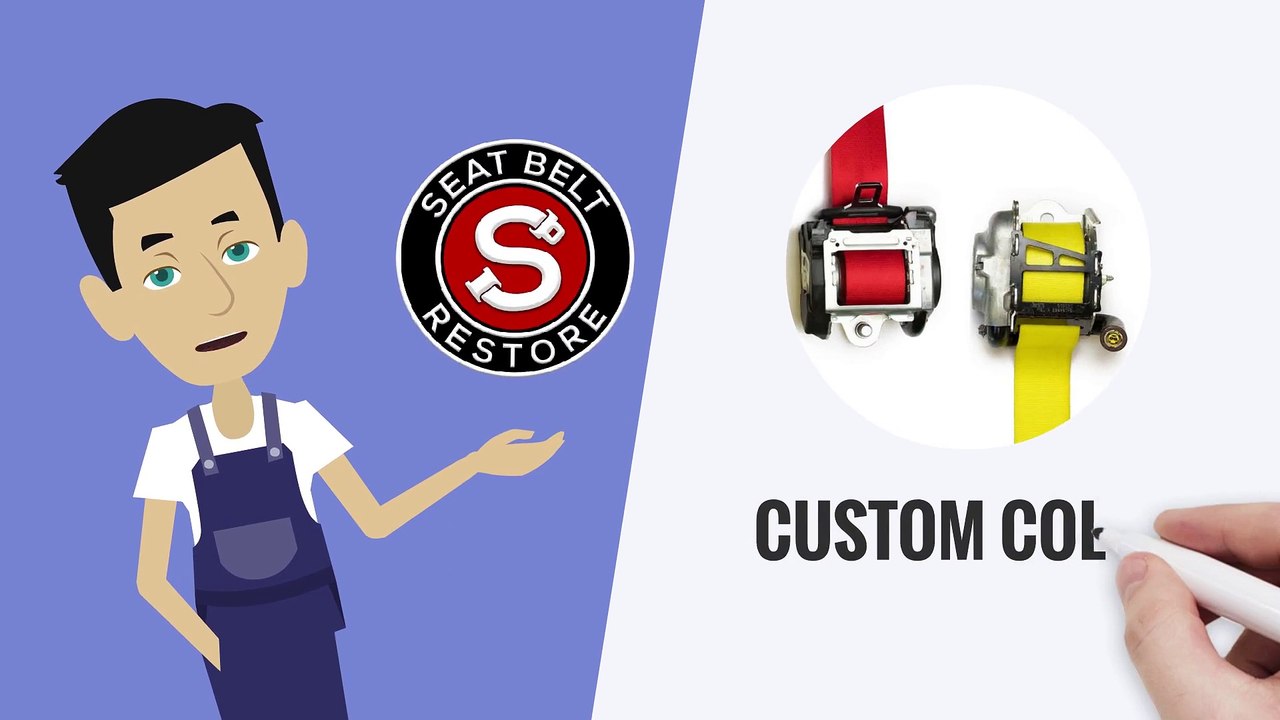 Custom Color Seat Belts - Seat Belt Webbing Replacement Service from Seat Belt Restore in California