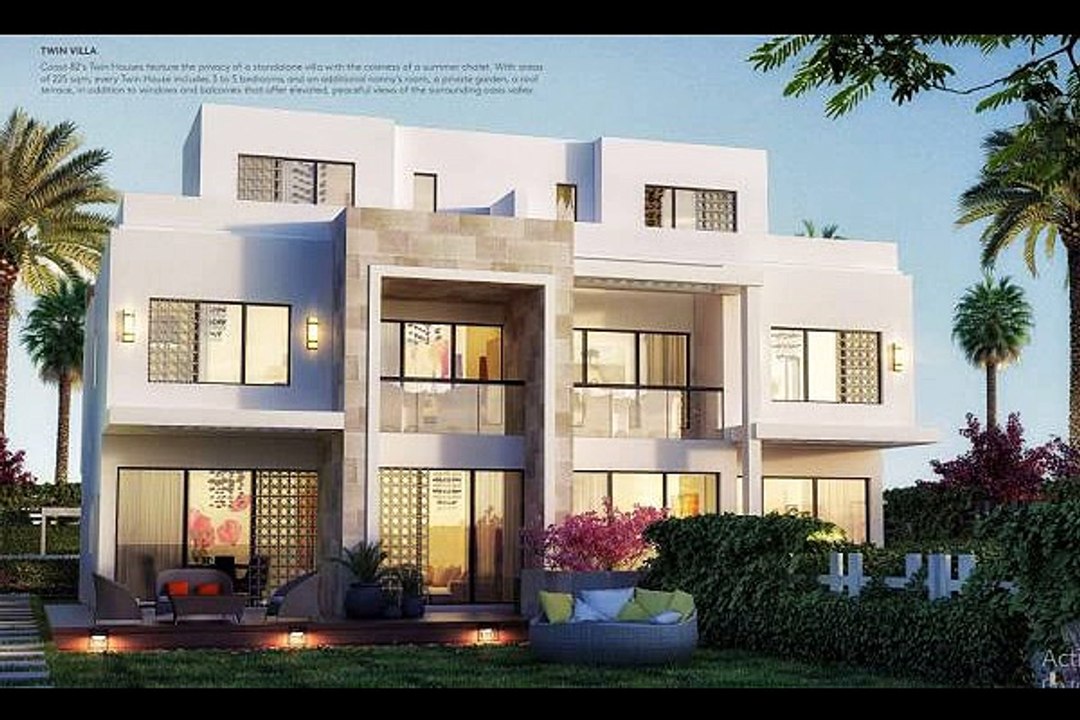 توين هاوس 225 متر يطل على البحر تشطيب كامل كوست 82 الساحل الشمالى