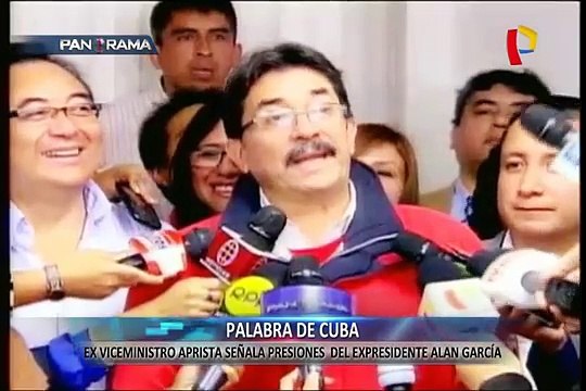 Exviceministro aprista, Jorge Cuba, señala presiones del expresidente Alan García