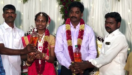 கல்யாணப் பரிசாக மாப்பிள்ளை பெண்ணுக்கு 5 லி. பெட்ரோல்.. கடலூரில் கலகல!-வீடியோ