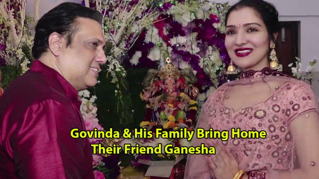 Govinda's Ganpati 2018 Celebrations With Family - Daughter Tina Ahuja & Wife Sunita Ahuja At Home