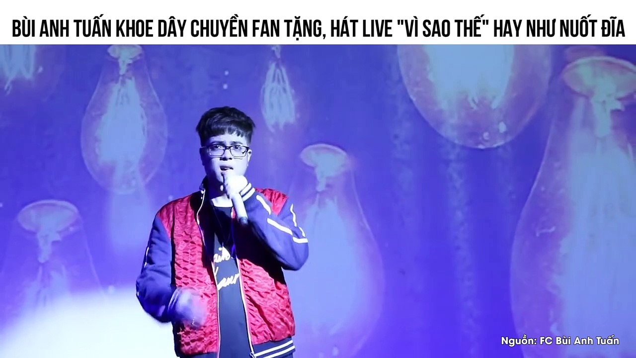 Bùi Anh Tuấn khoe dây chuyền fan tặng, hát live "Vì sao thế" hay như nuốt đĩa