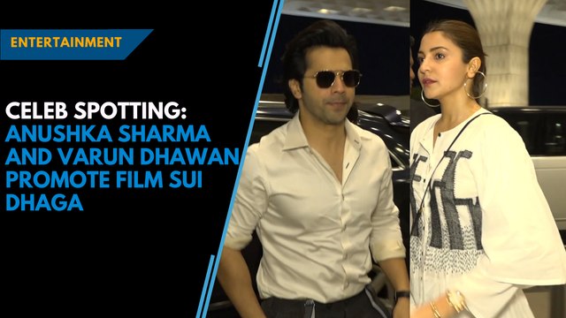 Celeb spotting: Anushka Sharma and Varun Dhawan promote their film Sui Dhaga in Lucknow