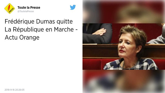 La députée Frédérique Dumas quitte avec fracas LREM pour l'UDI.
