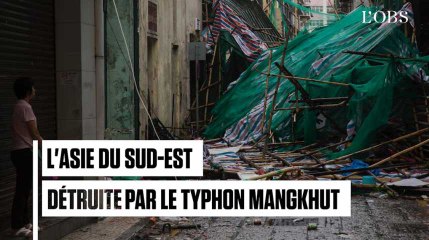Le typhon Mangkhut sème le chaos en Asie du Sud-Est