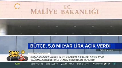 Bütçe, 5,8 milyar lira açık verdi
