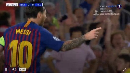 Lionel Messi Second Goal HD - Barcelona 3-0 PSV 18.09.2018 HD
