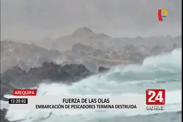 Arequipa: embarcación pesquera naufraga en Puerto de Ático