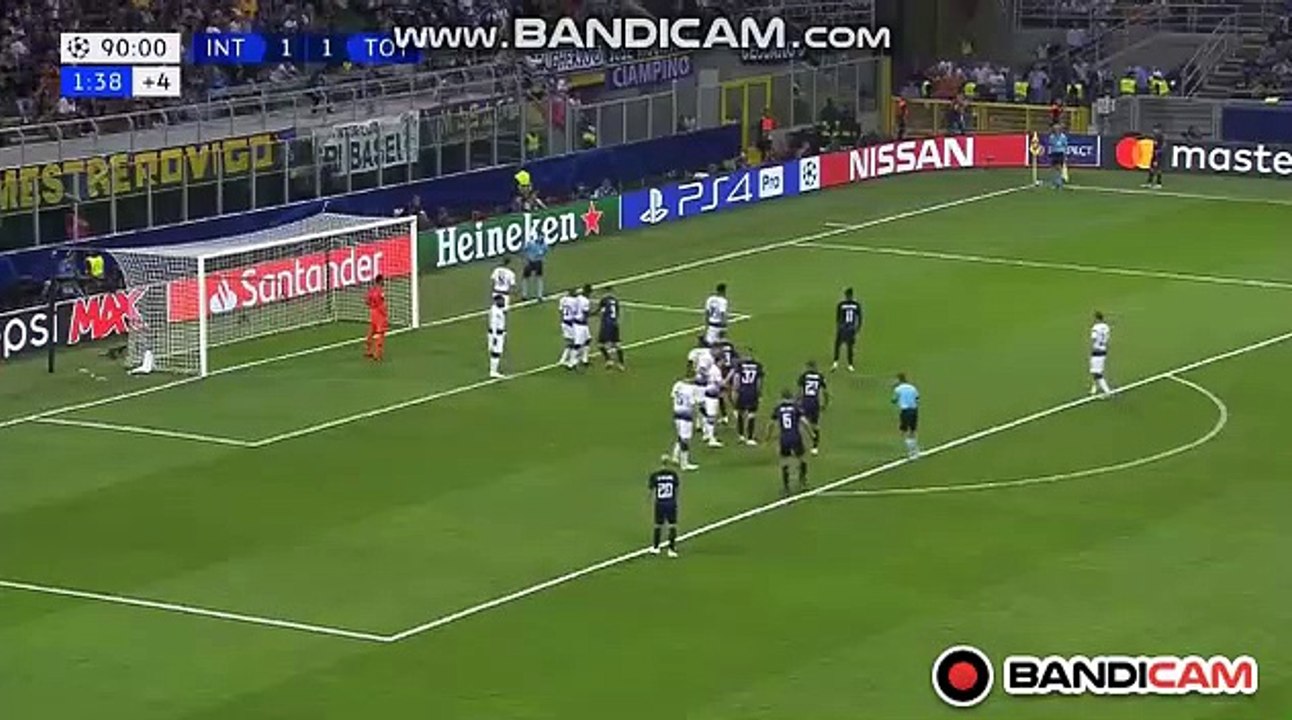 Goal Vecino (2-1)Inter Milano  vs 	Tottenham