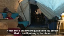Mexico: residents still homeless a year after devastating quake