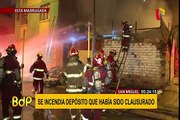 San Miguel: voraz incendio consumió depósito clausurado