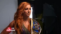 Becky Lynch poses for her SmackDown Women's Title photoshoot- WWE Exclusive, Sept. 16, 2018