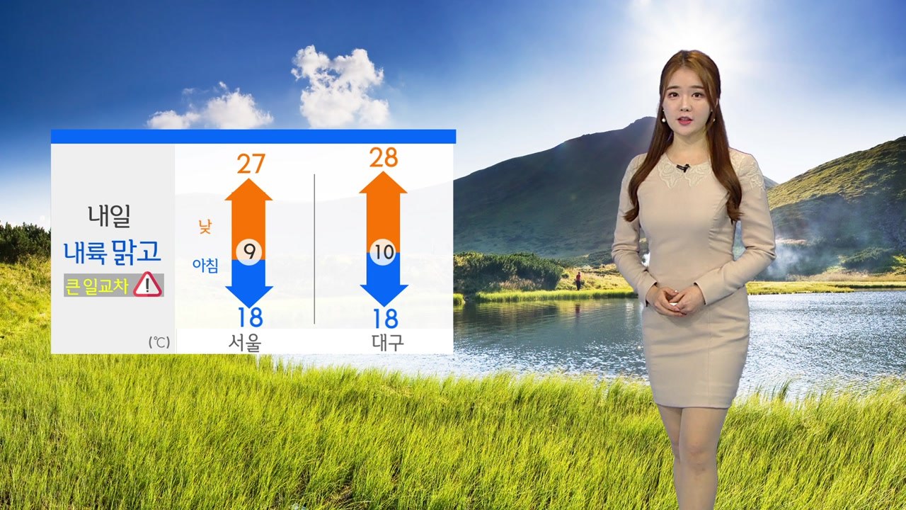 [날씨] 내일 내륙 맑고 큰 일교차...제주도 새벽까지 비 / YTN