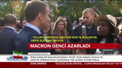 Macron genci azarladı