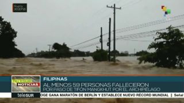 Confirman autoridades filipinas 59 muertos tras paso de tifon Mangkhut