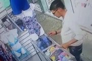 Cámaras de seguridad capta a un sujeto robando un celular de un local comercial en la Bahía de Guayaquil