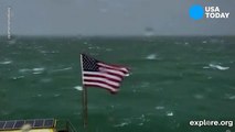 Battered American flag refuses to quit against Hurricane Florence winds