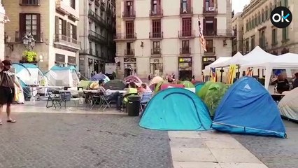 Acampada en plaza Sant Jaume