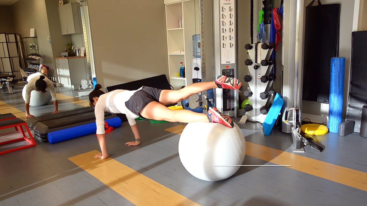 Low Back Strain Injuries: Core Strength Ball Walk-Outs
