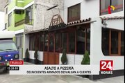 Asaltan pizzería llena de comensales en Trujillo