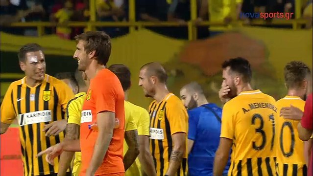 Παίκτες και οπαδοί του Άρη πανηγυρίζουν την 3η συνεχόμενη νίκη - Άρης 2-0 Λεβαδειακός- 17.09.2018 [HD]