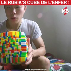 Il termine un rubik's cube géant en 3h
