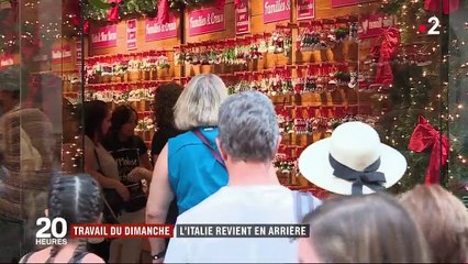 Travail du dimanche : l'Italie envisage de revenir en arrière