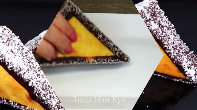 Красивое БИСКВИТНОЕ ПИРОЖНОЕ на скорую руку быстрая СЛАДКАЯ ВЫПЕЧКА ДЕСЕРТ К ЧАЮ