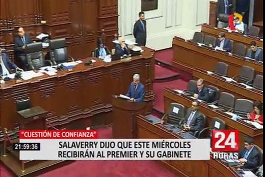 Salaverry responde a Vizcarra por planteamiento de cuestión de confianza