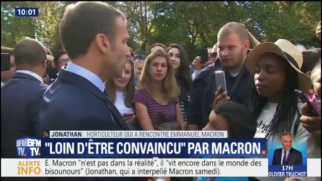Ça m'a blessé, ce n'est pas une réponse que j'attendais , l'horticulteur qui a rencontré Emmanuel Macron témoigne
