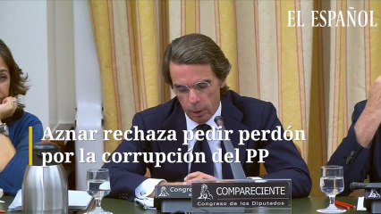 Aznar rechaza pedir "perdón" por la corrupción en el PP