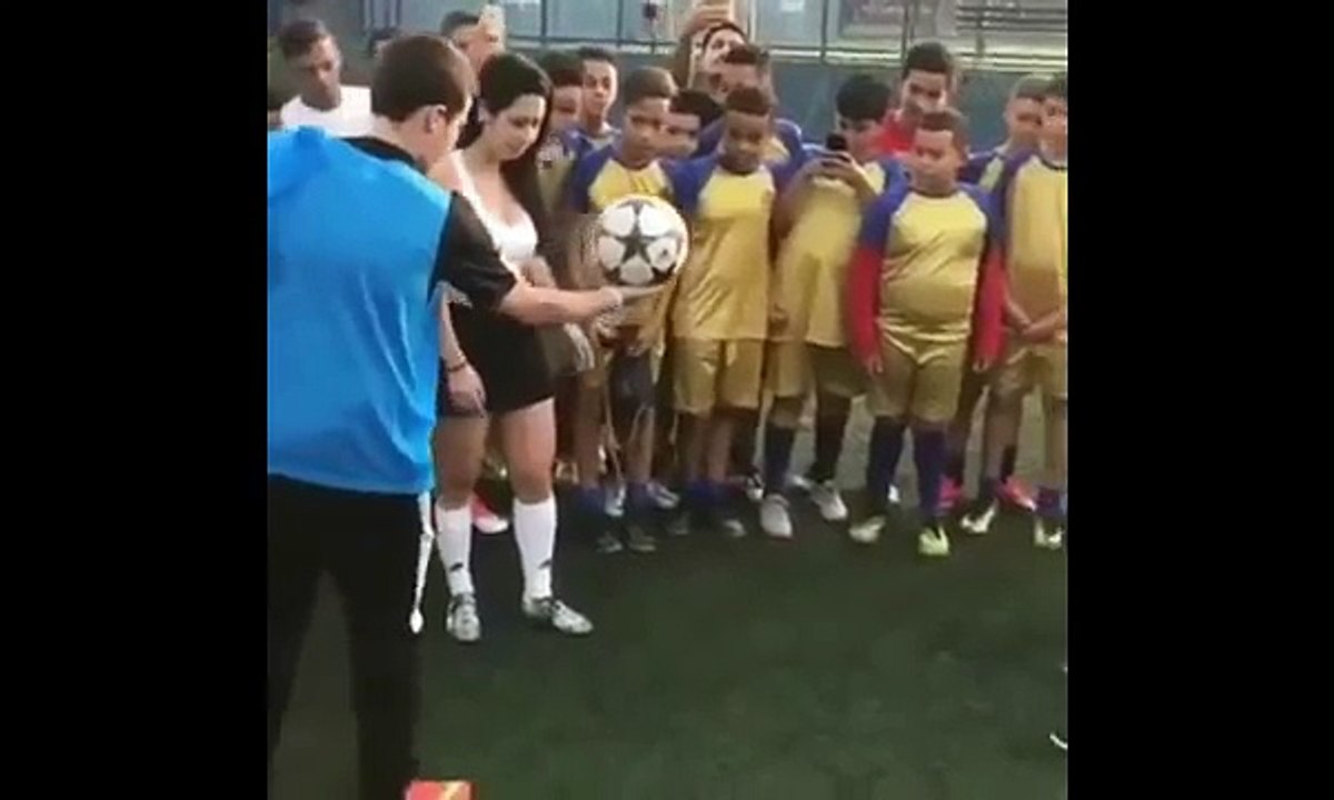 Girl's football skills